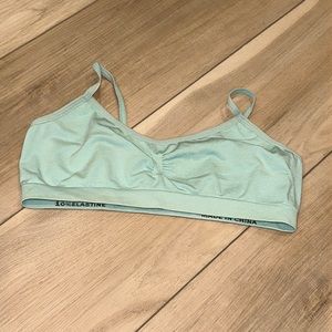 GUC Stretch Green Sports Bra Bralette Girls Size XL X-Large Teen Tween